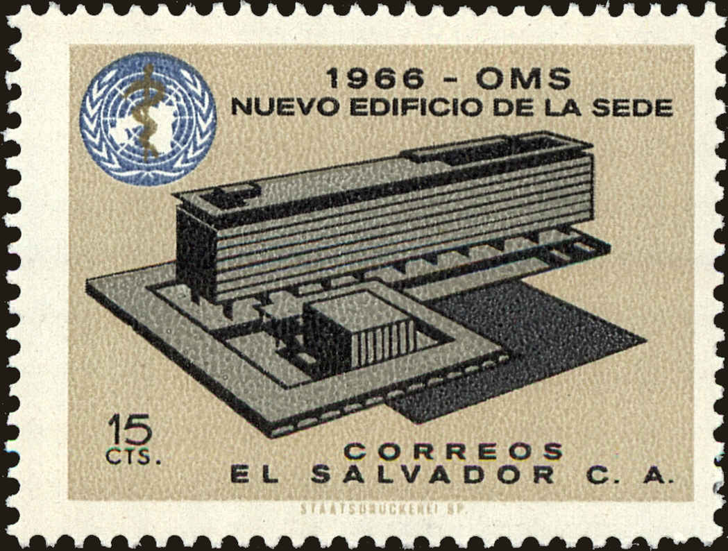 Front view of Salvador, El 768 collectors stamp