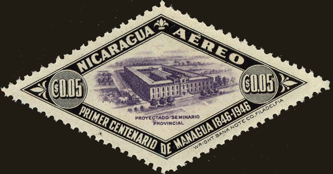 Front view of Nicaragua C277 collectors stamp