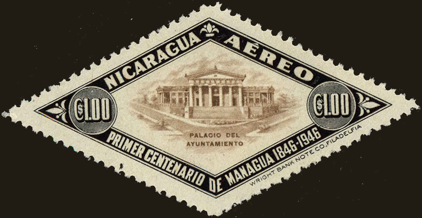 Front view of Nicaragua C281 collectors stamp