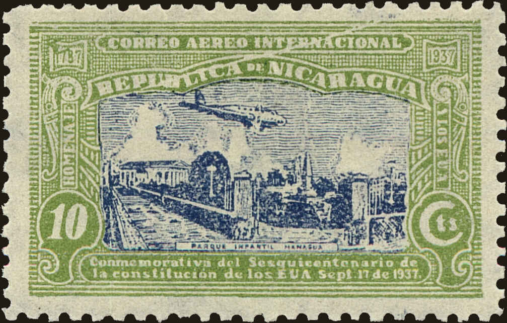 Front view of Nicaragua C203 collectors stamp
