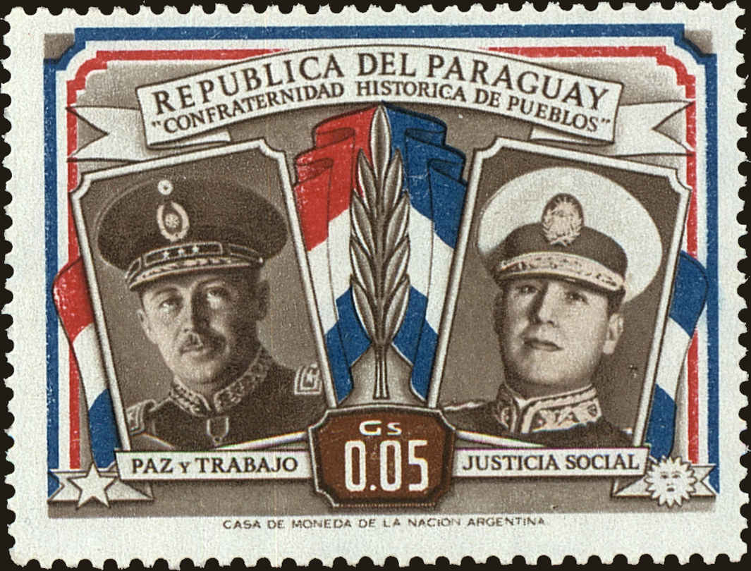Front view of Paraguay 486 collectors stamp