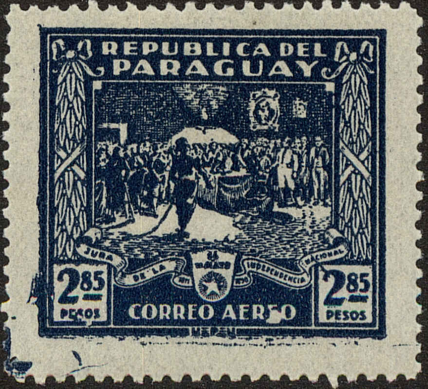 Front view of Paraguay C36 collectors stamp