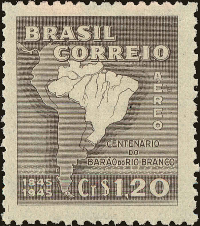 Front view of Brazil C62 collectors stamp