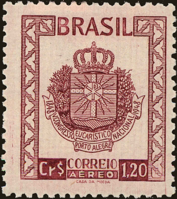 Front view of Brazil C73 collectors stamp