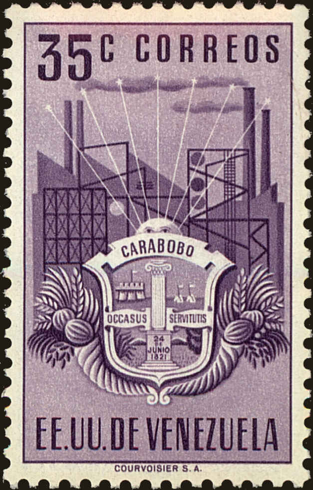 Front view of Venezuela 470 collectors stamp