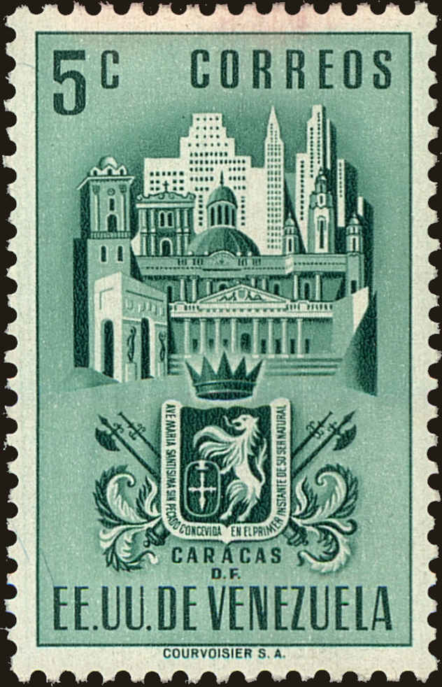 Front view of Venezuela 485 collectors stamp