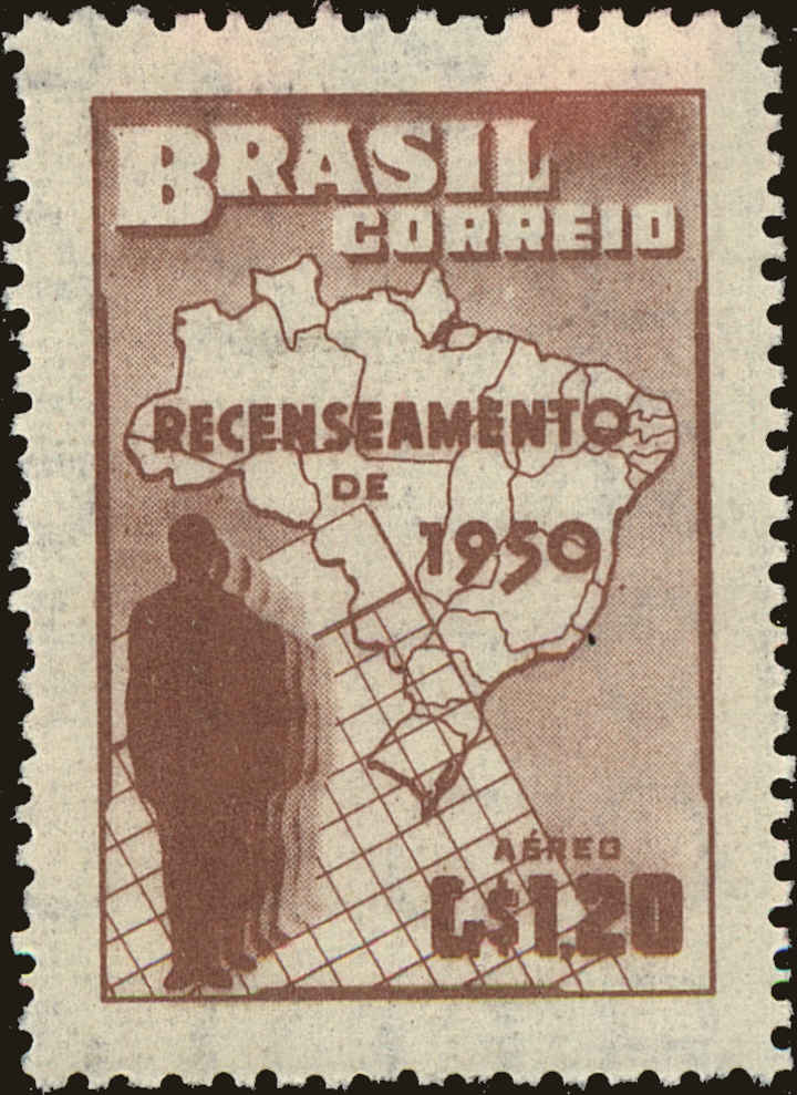 Front view of Brazil C80 collectors stamp