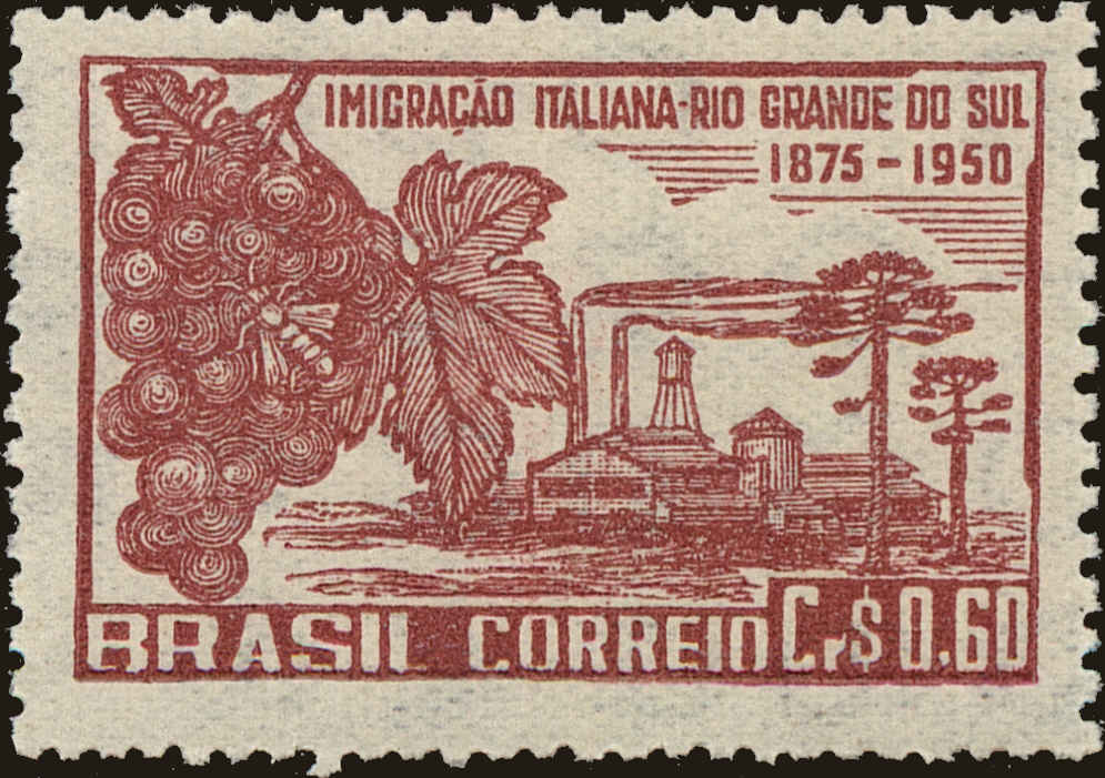 Front view of Brazil 694 collectors stamp