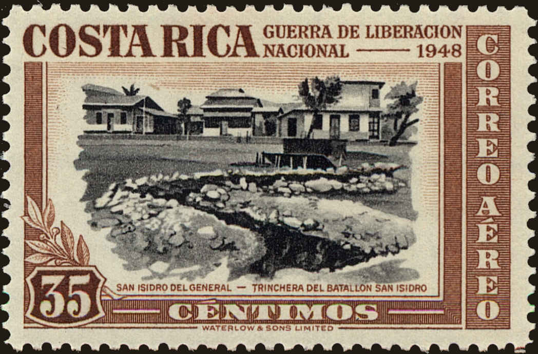 Front view of Costa Rica C192 collectors stamp