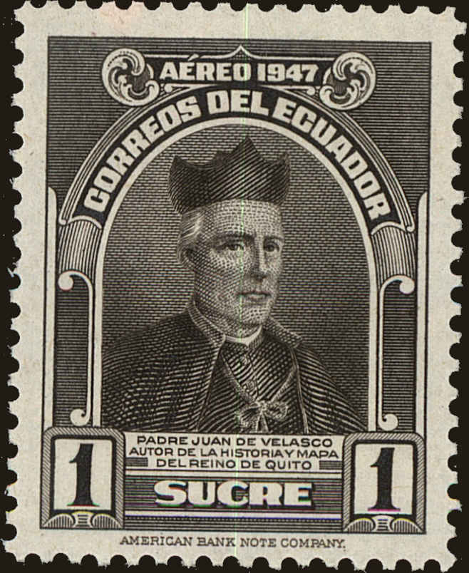 Front view of Ecuador C167 collectors stamp