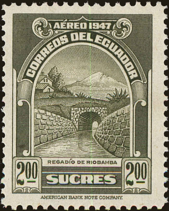 Front view of Ecuador C171 collectors stamp