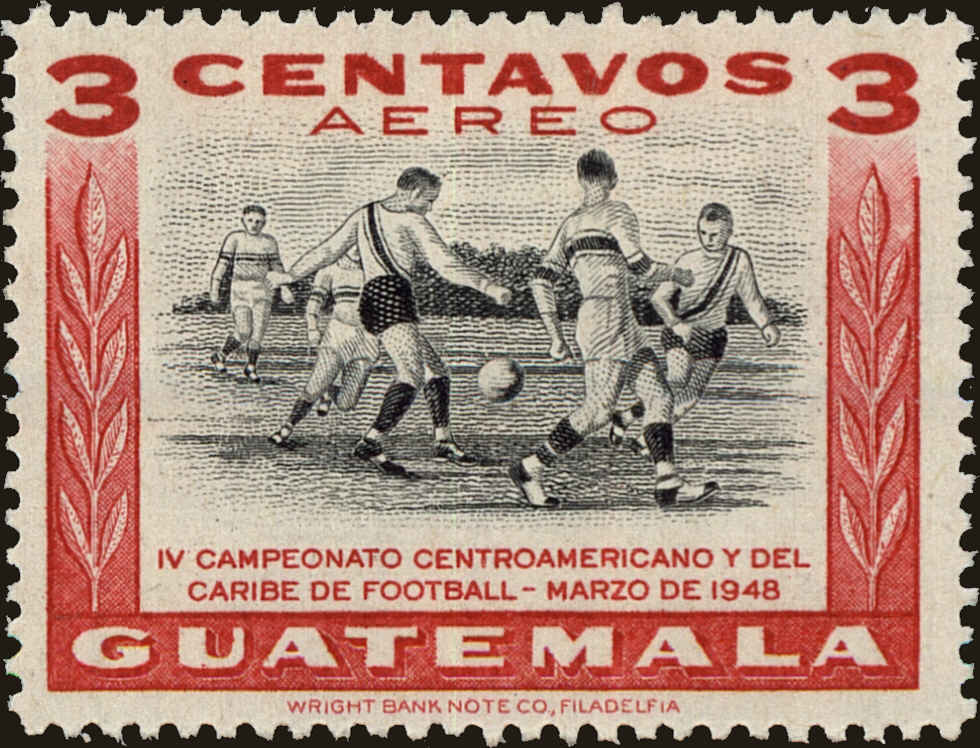 Front view of Guatemala C158 collectors stamp