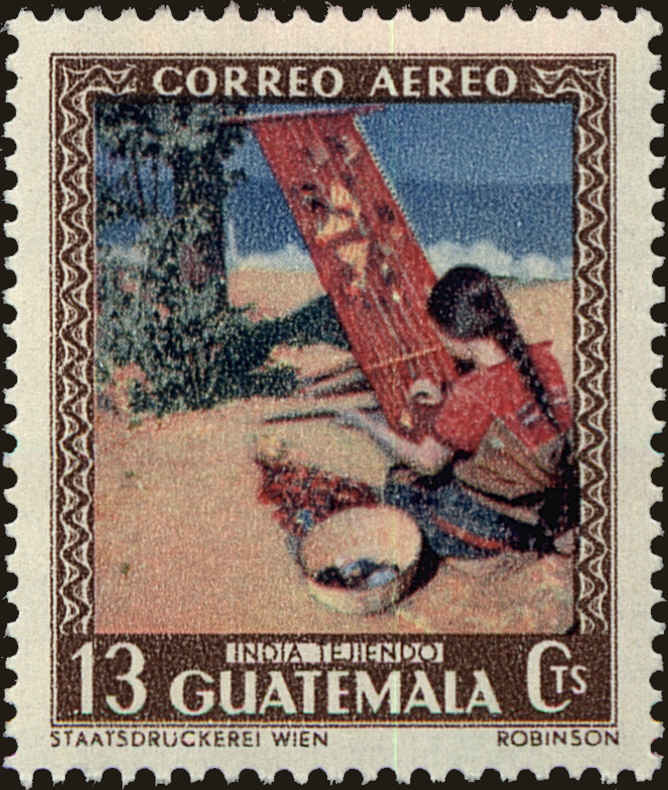 Front view of Guatemala C169 collectors stamp