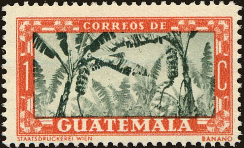 Front view of Guatemala 348 collectors stamp
