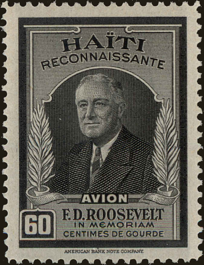 Front view of Haiti C34 collectors stamp