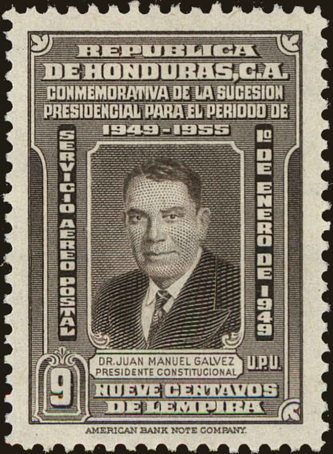 Front view of Honduras C173 collectors stamp