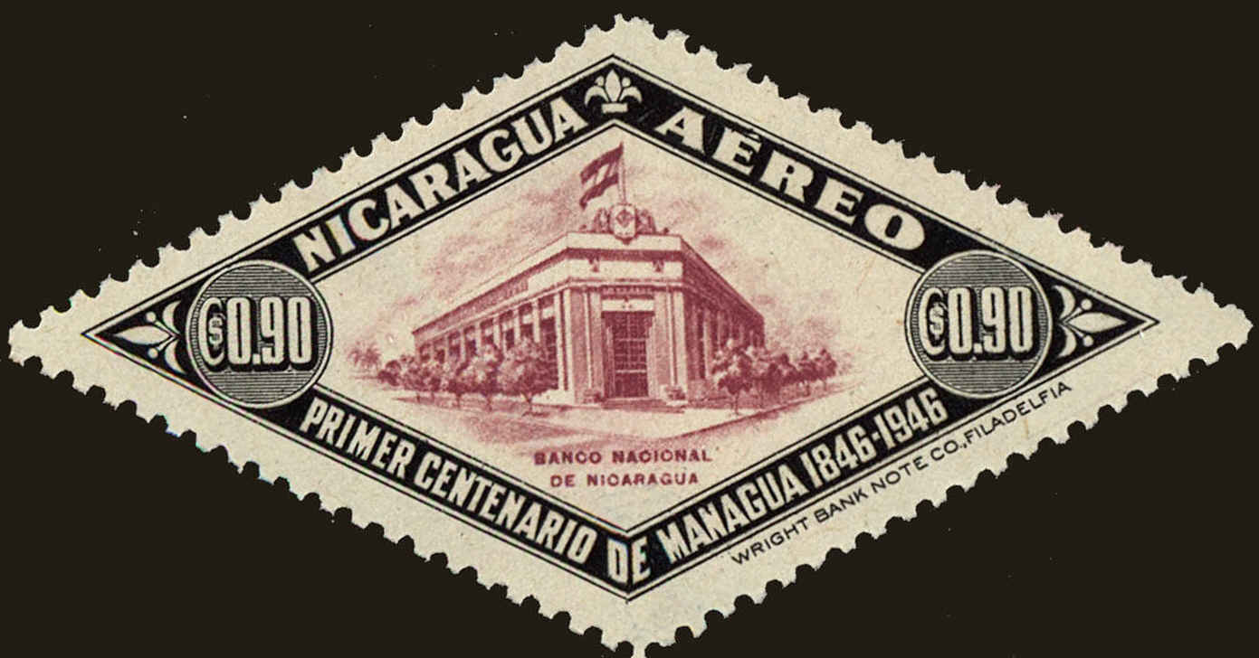 Front view of Nicaragua C280 collectors stamp