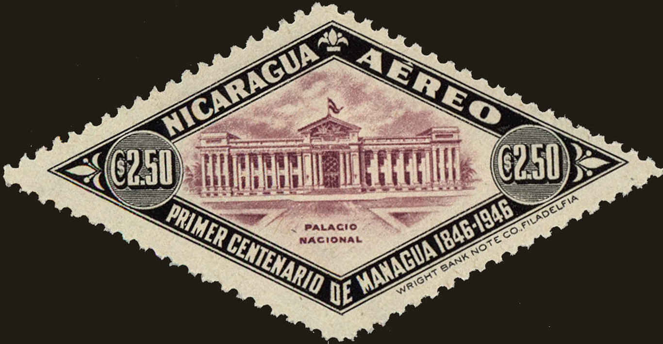 Front view of Nicaragua C282 collectors stamp