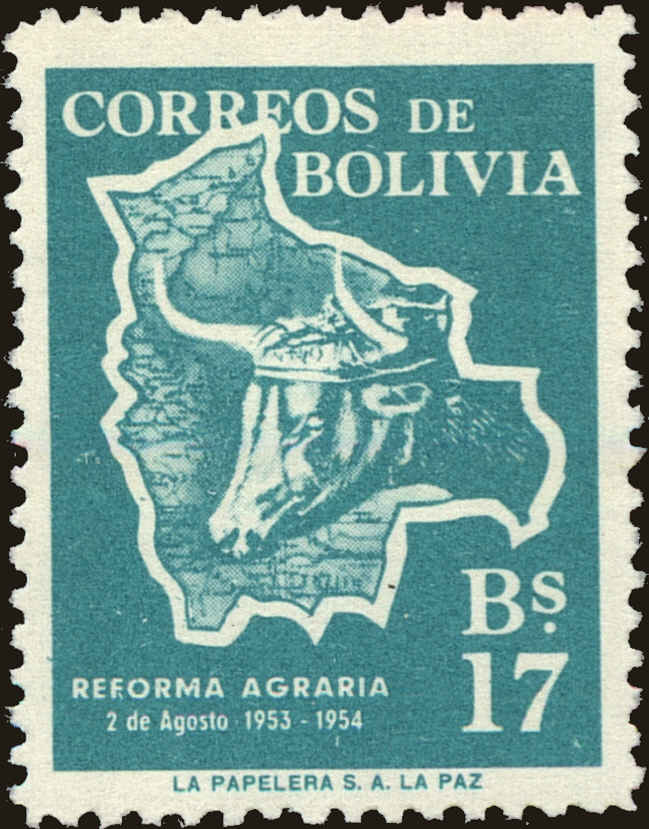 Front view of Bolivia 385 collectors stamp