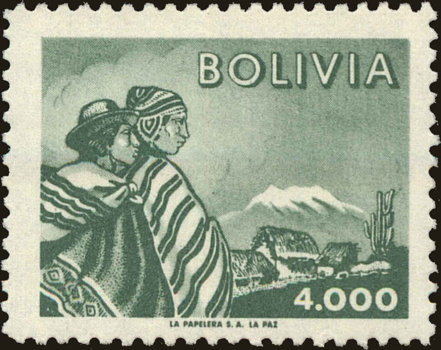 Front view of Bolivia 417 collectors stamp