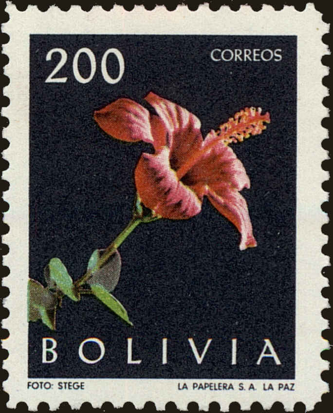 Front view of Bolivia 459 collectors stamp