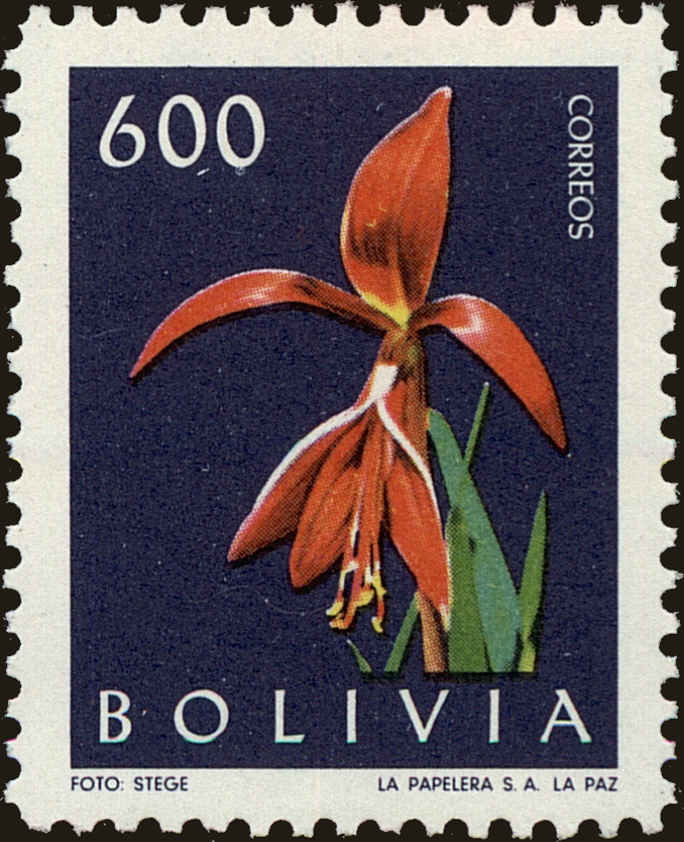 Front view of Bolivia 461 collectors stamp