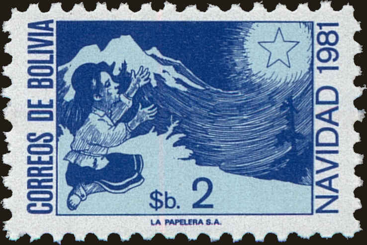 Front view of Bolivia 670 collectors stamp