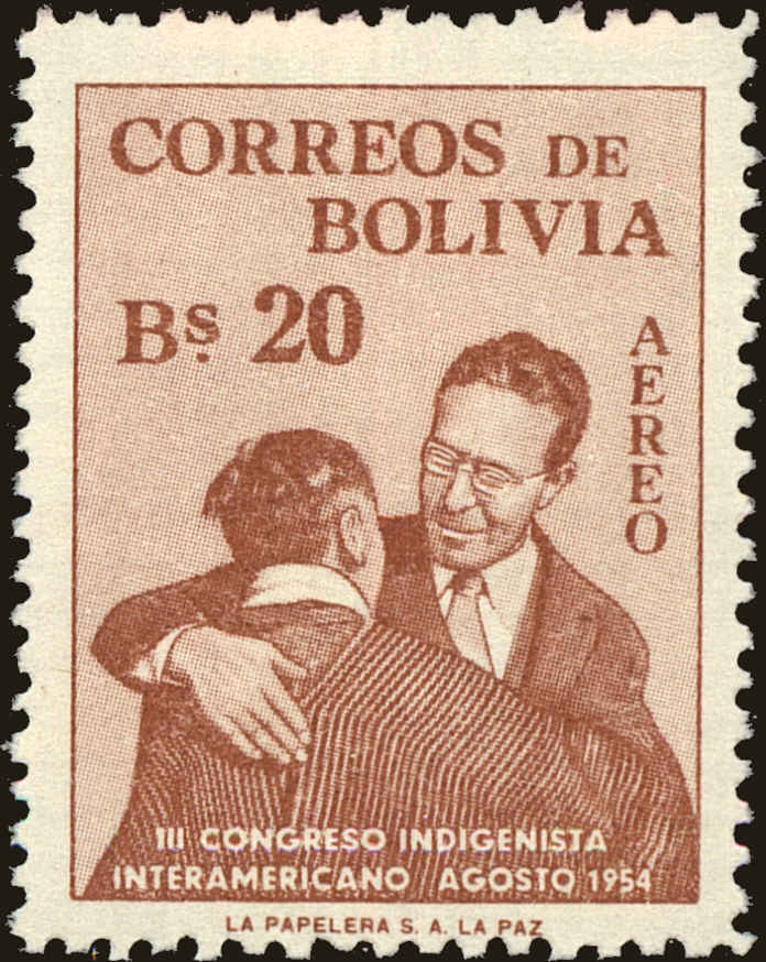 Front view of Bolivia C176 collectors stamp
