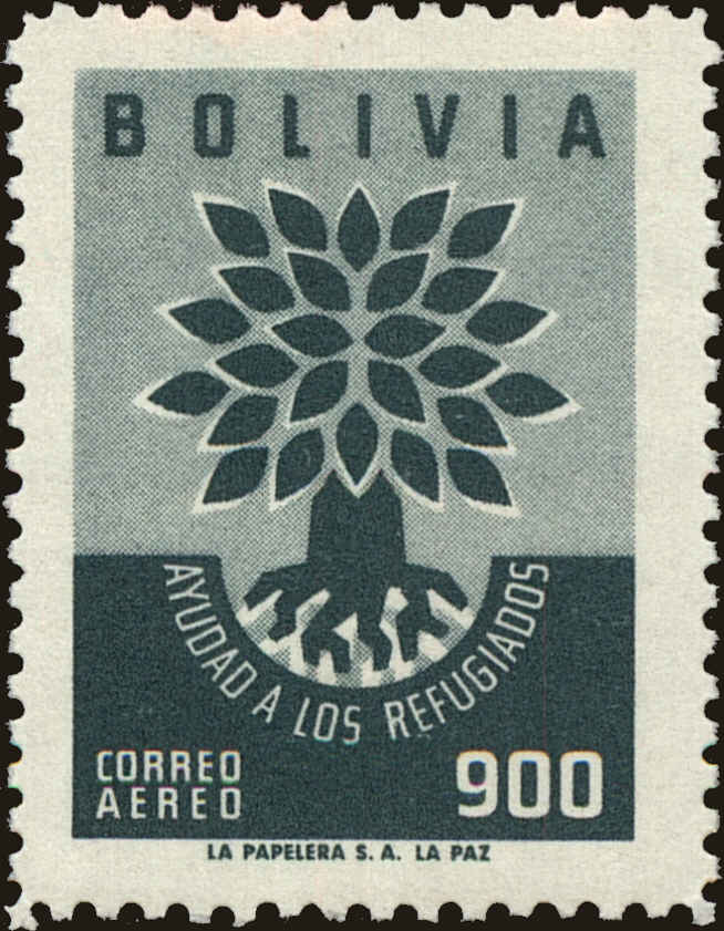 Front view of Bolivia C214 collectors stamp
