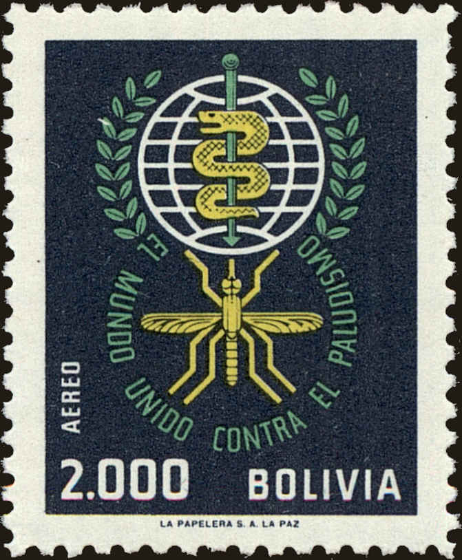 Front view of Bolivia C245 collectors stamp