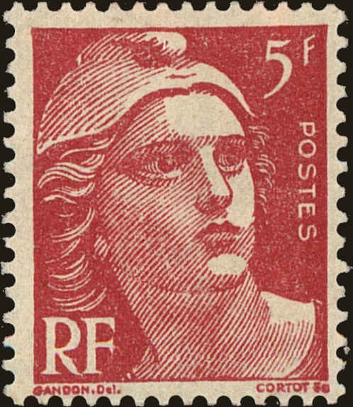 Front view of France 542A collectors stamp