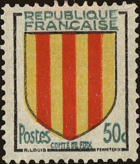 Front view of France 782 collectors stamp