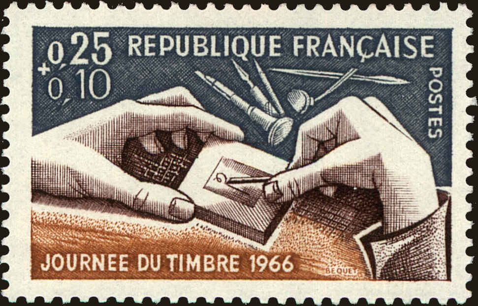 Front view of France B400 collectors stamp
