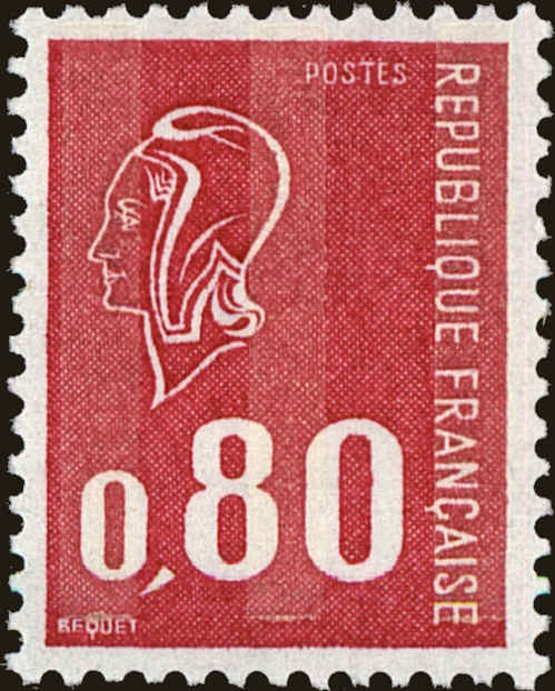 Front view of France 1294B collectors stamp