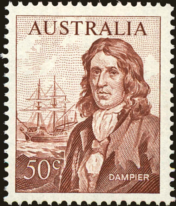 Front view of Australia 413 collectors stamp