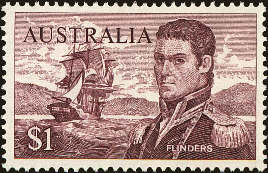 Front view of Australia 415 collectors stamp