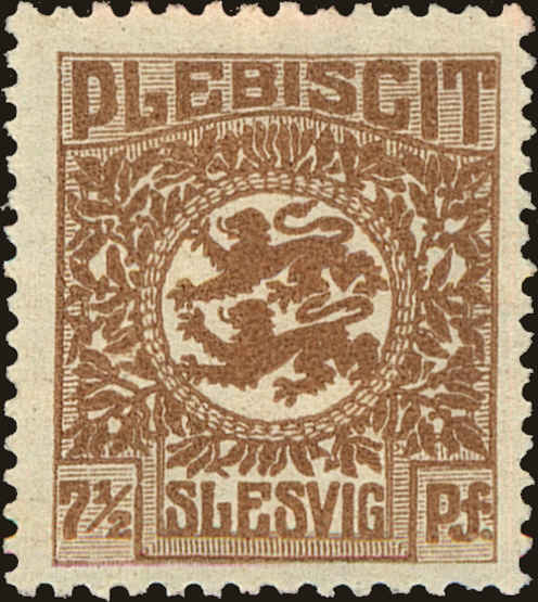 Front view of Schleswig 3 collectors stamp