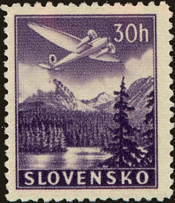 Front view of Slovakia C1 collectors stamp