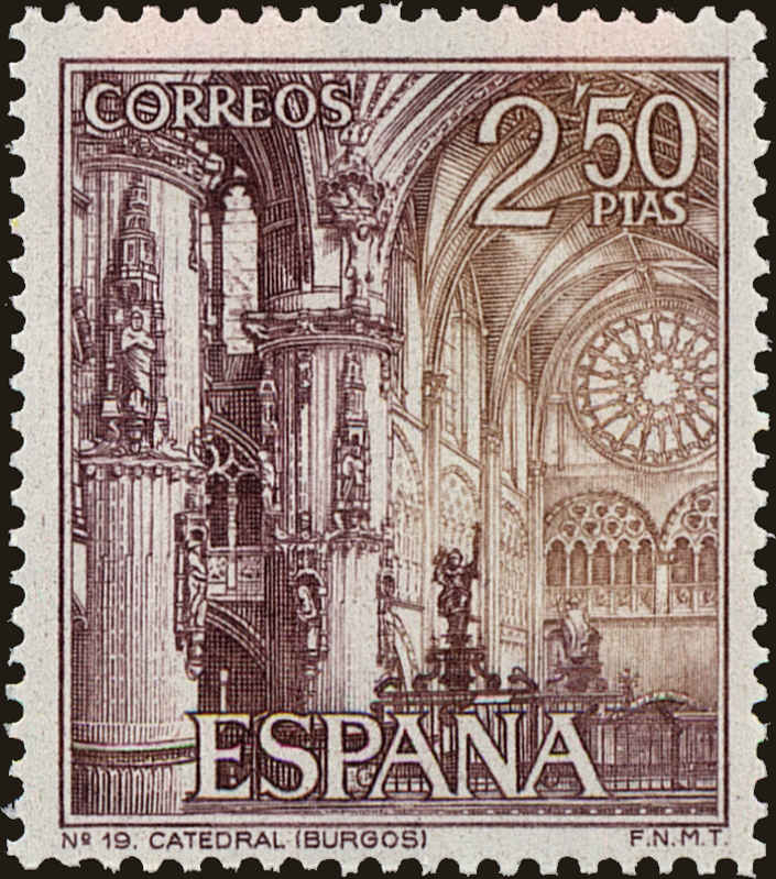 Front view of Spain 1286 collectors stamp