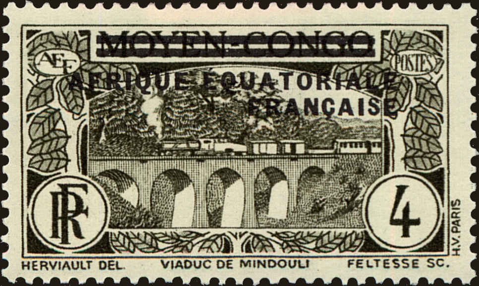 Front view of French Equatorial Africa 13 collectors stamp