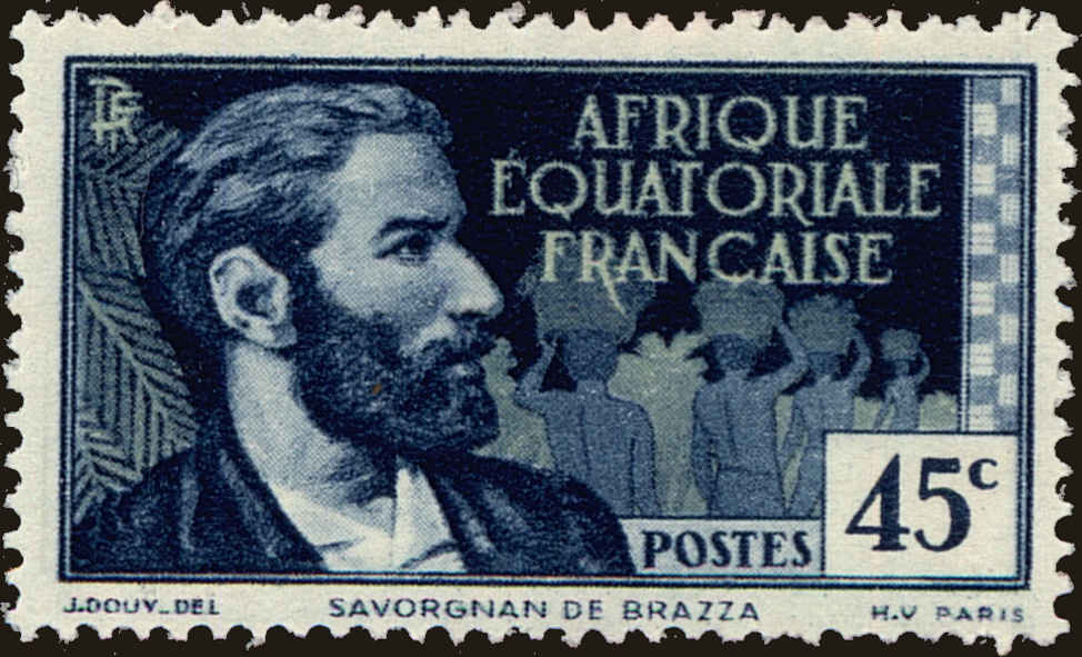 Front view of French Equatorial Africa 46 collectors stamp