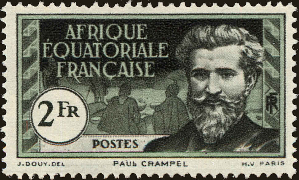 Front view of French Equatorial Africa 65 collectors stamp