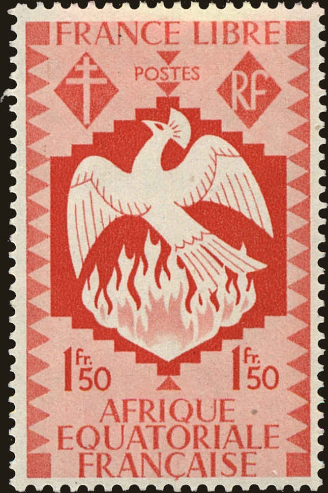 Front view of French Equatorial Africa 149 collectors stamp
