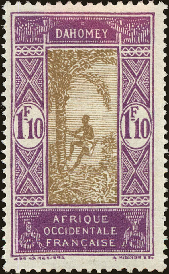 Front view of Dahomey 79 collectors stamp