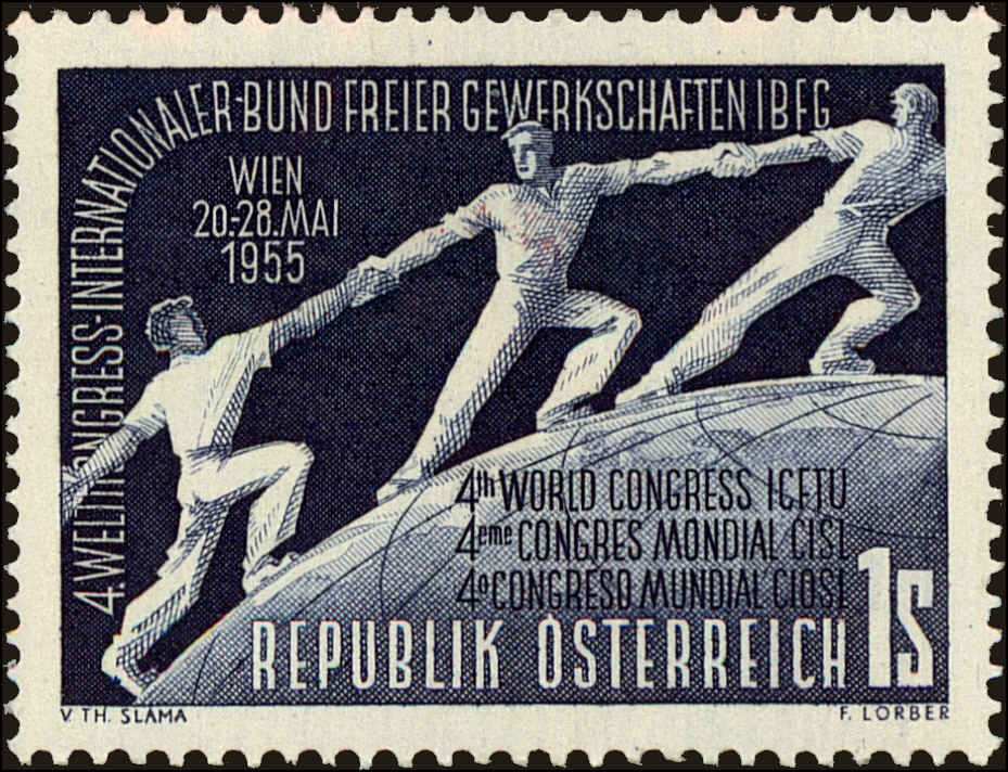 Front view of Austria 605 collectors stamp