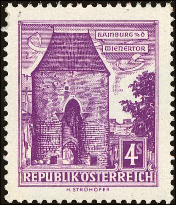 Front view of Austria 627 collectors stamp