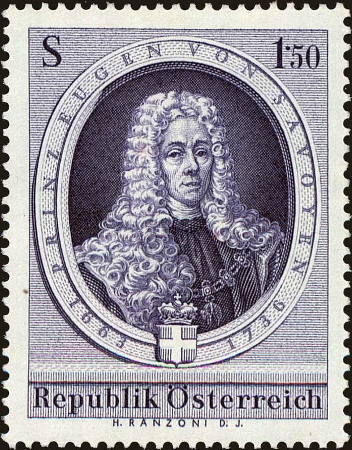 Front view of Austria 709 collectors stamp