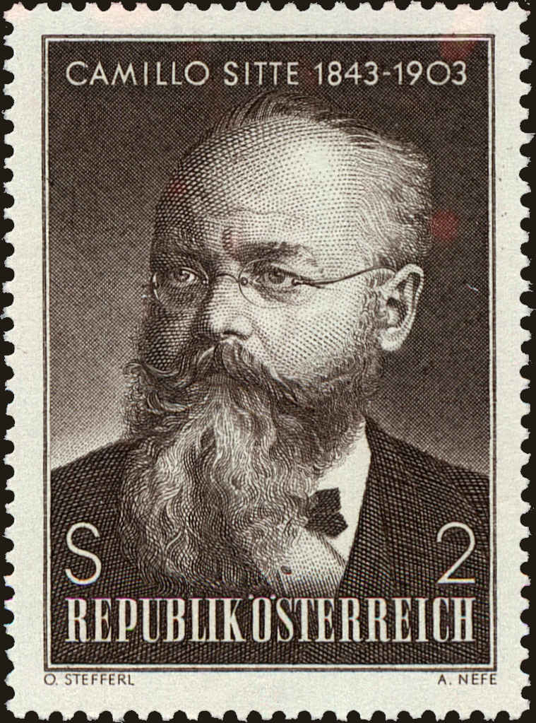 Front view of Austria 808 collectors stamp