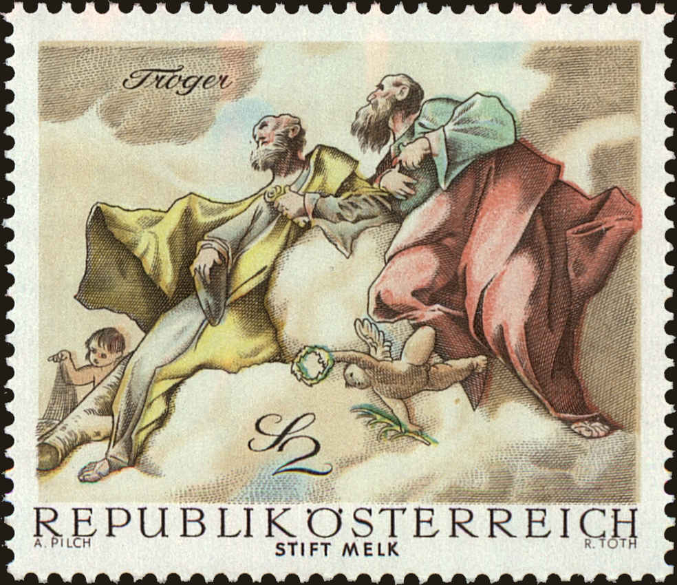 Front view of Austria 826 collectors stamp