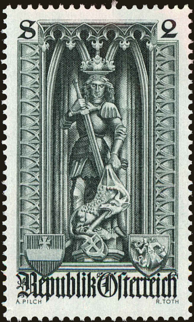 Front view of Austria 834 collectors stamp
